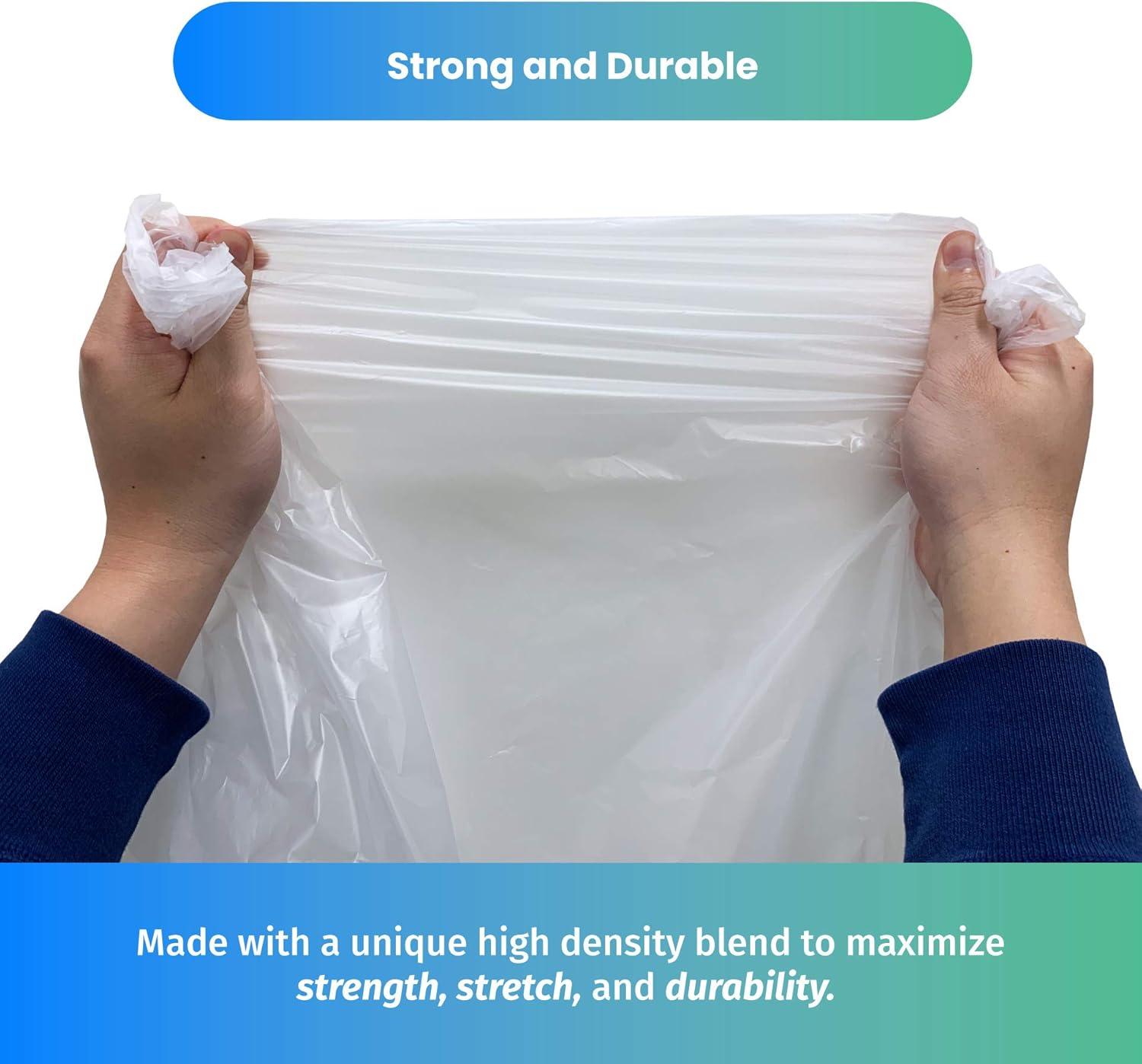 image:imageReli 12 Gallon Trash Bags 2000 Bags Clear Bathroom Strong Garbage