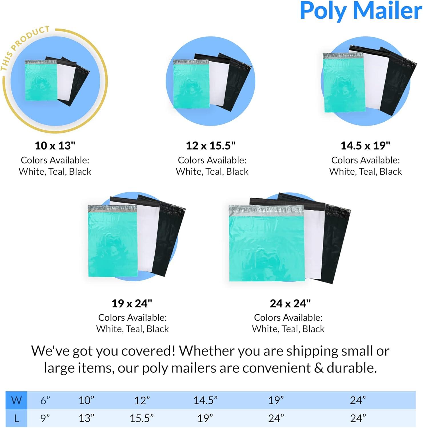 image:imageReli 440 Pcs 10x13 Poly Mailers Teal Bulk Shipping Bags for Clothing Poly Bags for Shipping Small Business MailingPackaging 10x13 Inch NonPadded EnvelopesSelf Sealing