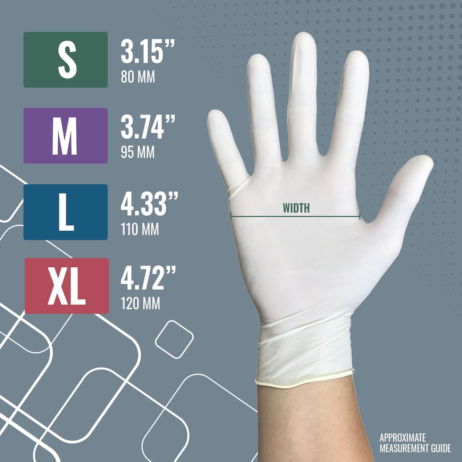 image:imageReli Latex Gloves Small 1100 Bulk Pack Disposable PowderFree White Gloves NonSterile All Purpose for Cleaning Automotive Cooking Industrial Laboratory Single Use Small