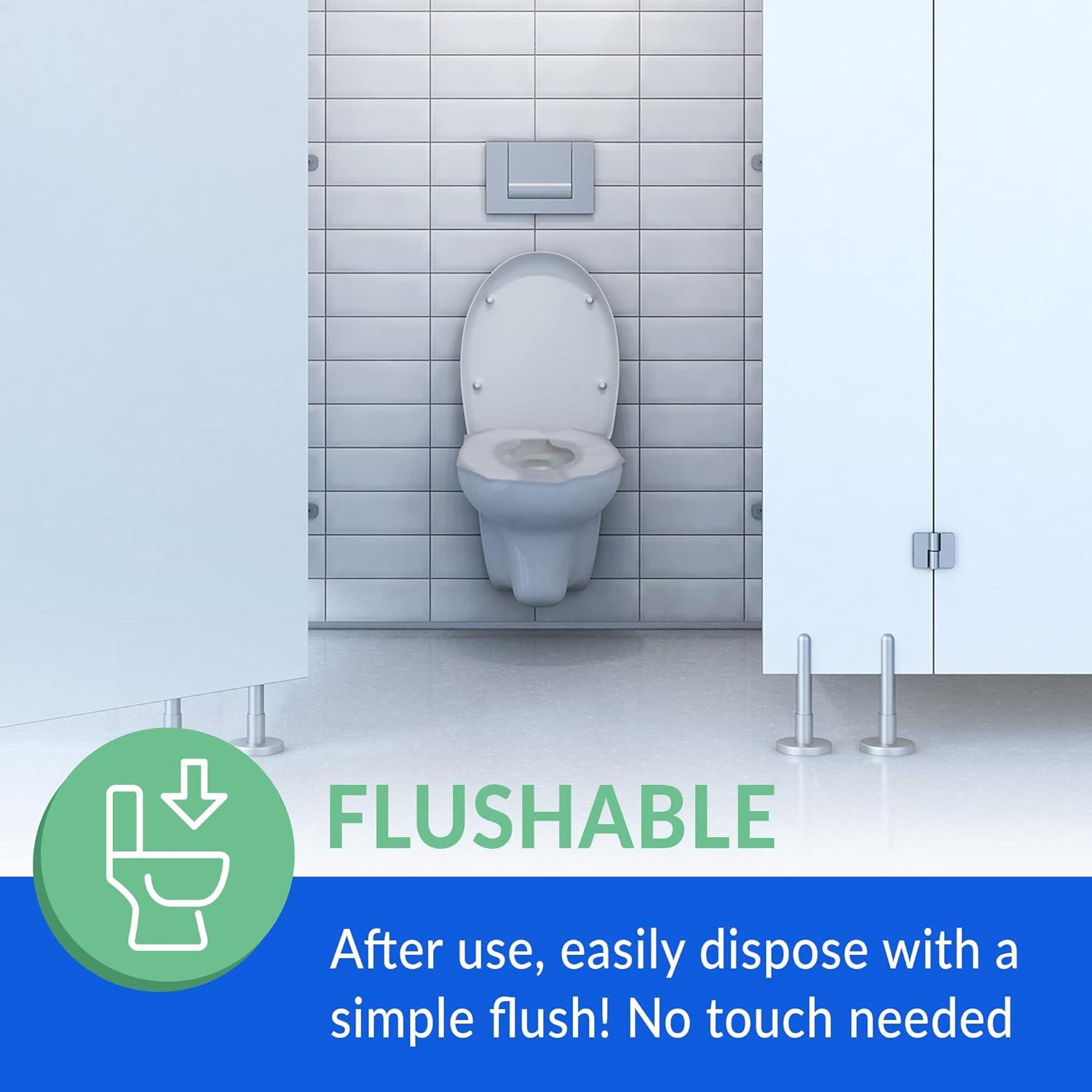 image:imageReli Toilet Seat Covers 2000 Pcs 8 Packs of 250 Disposable Toilet Seat Cover Flushable 14x16 HalfFold Paper Liners for Restroom Bathroom Travel Camping Kids Potty Training