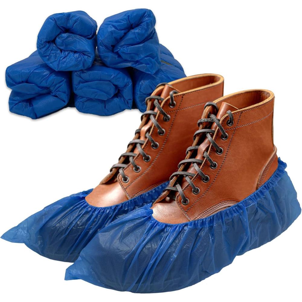 image:imageReli Shoe Covers Disposable  50 Pack 25 Pairs  One Size Fits All  Non Slip Disposable Shoe Covers for Indoors  Disposable Booties Shoe Protector  Waterproof Plastic Single Use  Blue