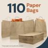 Reli. 10x5x13 in. Brown Paper Bags with Handles | 110 Pack | Kraft Paper Shopping Bags with Twist Handles Bulk | Ideal for Gifts, Retail, Shopping, Merchandise, Take Out/To Go, Party, Crafts