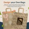 Reli. 10x5x13 in. Brown Paper Bags with Handles | 55 Pack | Kraft Paper Shopping Bags with Flat Handles | Ideal for Gifts, Retail, Shopping, Merchandise, Take Out/To Go, Party, Crafts