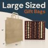 Reli. 10x5x13 in. Brown Paper Bags with Handles | 55 Pack | Kraft Paper Shopping Bags with Flat Handles | Ideal for Gifts, Retail, Shopping, Merchandise, Take Out/To Go, Party, Crafts