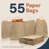 Reli. 10x5x13 in. Brown Paper Bags with Handles | 55 Pack | Kraft Paper Shopping Bags with Twist Handles | Ideal for Gifts, Retail, Shopping, Merchandise, Take Out/To Go, Party, Crafts