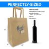 Reli. 110 Pack | 10″x5″x13″ | Paper Thank You Bags w/Handles | Brown Paper Bags, Printed | Small Thank You Giftbag for Guests | Gifts, Wedding, Merchandise, Small Business