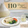 Reli. 110 Pcs Plastic Dinner Plates, Disposable (10.25 inch, White w/Gold Rim) Heavy Duty Plates for Party, Elegant Dinner, Wedding, Birthday | White, Hard Plastic