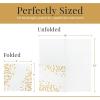 Reli. (250 Count) Cocktail Napkins 3-Ply, White and Gold Beverage Napkins | Disposable | 5 x 5 in. for Small Party, Bar, Wedding | Use for Coffee, Dessert (White/Gold)