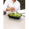 Reli. 28 oz Meal Prep Containers w/Lids – 50 Pack | Leftover To Go, Takeout | Microwave Safe | Disposable Containers for Food Storage | Take Home/Lunch/Meal Planning | Plastic | Black
