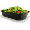 Reli. 28 oz Meal Prep Containers w/Lids – 50 Pack | Leftover To Go, Takeout | Microwave Safe | Disposable Containers for Food Storage | Take Home/Lunch/Meal Planning | Plastic | Black