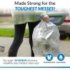 Reli. 30 Gallon Trash Bags Drawstring (100 Count), Clear | Strong, Large Garbage Bags 30 Gallon | Unscented, Drawstrings | Recycling Can Liners