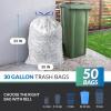 Reli. 30 Gallon Trash Bags Drawstring (50 Count), Clear | Strong, Large Garbage Bags 30 Gallon | Unscented, Drawstrings | Recycling Can Liners