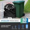 Reli. 39 Gallon Trash Bags Drawstring (50 Count) | Large 39 Gallon Trash Bags Heavy Duty Drawstring | Lawn and Leaf Bags, Black | Home, Outdoor Use