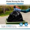 Reli. 39 Gallon Trash Bags Drawstring (50 Count) | Large 39 Gallon Trash Bags Heavy Duty Drawstring | Lawn and Leaf Bags, Black | Home, Outdoor Use