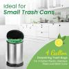 Reli. 4 Gallon Trash Bags Drawstring (200 Count Bulk) | Citrus Scented Small Trash Bags | Garbage Liners for Bathroom Can | 2 Gal – 3 Gallon – 4 Gal Small Can Liners (Green)