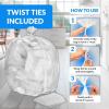 Reli. 50 Gallon Trash Bags Heavy Duty (50 Count) | Clear | Twist Ties Included | Extra Tough, Leak-Proof Garbage Bags | Ideal for Large Clean Ups