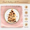 Reli. 50 Pcs Plastic Dessert Plates, Disposable (7.5 inch, White w/Gold Rim) | Small Plates for Party, Heavy Duty | Hard Plastic, for Dessert, Wedding, Birthday, Salad/Appetizer (7.5″)(7.5″)