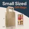 Reli. 5.25×3.25×8 in. Small Paper Bags with Handles | 55 Pack | Kraft Brown Paper Bags with Flat Handles | Ideal for Gifts, Retail, Shopping, Merchandise, Crafts