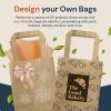 Reli. 5.25×3.25×8 in. Small Paper Bags with Handles | 55 Pack | Kraft Brown Paper Bags with Flat Handles | Ideal for Gifts, Retail, Shopping, Merchandise, Crafts