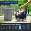 Reli. 55 Gallon Trash Bags Heavy Duty (100 Count) | Black | Twist Ties Included | Extra Tough, Leak-Proof Garbage Bags | Ideal for Large Clean Ups