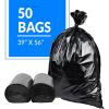 Reli. 55-60 Gallon Trash Bags Heavy Duty | 50 Bags | 50-60 Gallon | Large Black Garbage | Made in USA(1 Count (Pack of 50))