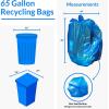 Reli. 65 Gallon Blue Recycling Bags, 100 Count, Heavy Duty, Large Trash Bags