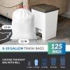Reli. 8-10 Gallon Trash Bags Drawstring (125 Count) | Small Garbage Bags 10 Gallon, Unscented | Ideal for Bathroom, Office, Home | White Trash Can Liners w/Drawstring