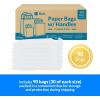 Reli. 90 Pack | Assorted Sizes White Paper Bags w/Handles | 7×3.15×8, 8×4.5×10.25, 10x5x13 | 30 Pcs Each Size | Paper Bag Combo Pack | Retail Shopping, Gifts