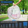 Reli. 95 Trash Bags Heavy Duty | 68 Trash Bags | Super Sizeable for Serious Garbage Cleanup (Clear)
