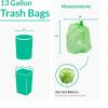 Reli. Biodegradable 13 Gallon Trash Bags | 100 Count | ASTM D6954 | Green | Eco-Friendly | Oxobiodegradable Under Certain Conditions (See Product Description)(100 Count (Pack of 2))