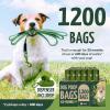 Reli. Biodegradable Dog Poop Bags w/Holder (1200 Count – 80 Rolls Bulk) | Leash Clip Dispenser | 9×13″ Large Dog Bags for Poop | Green Eco-Friendly Oxobiodegradable Waste Disposal Refills (Unscented)