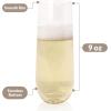 Reli. Champagne Flutes Plastic | 25 Pack | 9 oz – Clear | Stemless Premium Plastic Champagne Flutes | Party-Perfect for Celebrations