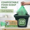 Reli. Compost Bags 2.6 Gallon (150 Count) | ASTM D6400 | Compostable Trash Bags for Food Scraps | Small Composting Liners for Kitchen CompostBin/Countertop Bin | Green, Eco for Food Waste, 2.6 Gal