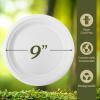 Reli. Compostable Paper Plates 9 Inch (140 Pack Bulk) White Disposable Plates 9″ | Heavy Duty Paper, Eco-Friendly | Made of Sugarcane Fibers/Bagasse – Biodegradable/Compostable