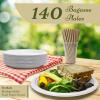 Reli. Compostable Paper Plates 9 Inch (140 Pack Bulk) White Disposable Plates 9″ | Heavy Duty Paper, Eco-Friendly | Made of Sugarcane Fibers/Bagasse – Biodegradable/Compostable