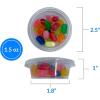 Reli. Condiment Cups with Lids, 1.5 oz (500 Sets, Bulk) Jello Shot Cups/Plastic Disposable Portion Cups (1 oz – 1.5oz Capacity) Portion/Souffle 1oz for Condiments, Bulk
