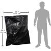 Reli. Contractor Garbage Bags 42 Gallon | 20 Trash Bags | Heavy Duty | Black Contractor