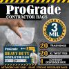 Reli. Contractor Garbage Bags 55 Gallon | 20 Trash Bags | Heavy Duty | Clear Contractor