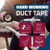 Reli. Duct Tape, Black | 1.88″ x 120 Yards Total (6 Rolls, 20 Yds Each) | Heavy Duty Duct Tape – Waterproof, Tear by Hand | Repairs, Construction, Bundles, Piping,Box Sealing (Black)