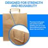 Reli. Kraft Paper Bags w/Handles (100 Pcs, Bulk) (Large 10″x6.75″x12″) Brown Paper To Go/Take Out/Restaurant/Bags with Handles, Shopping Bags, Retail, Gifts | 25% larger than 10″x5″x13″(1 Count (Pack of 100))