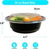 Reli. Meal Prep Bowls w/Lids – 50 Pack (16 oz) | Disposable Bowls with Lids | Microwave/Freezer Safe
