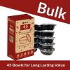 Reli. Meal Prep Containers, 32 oz. | 45 Pack | Reusable Meal Prep Bowls/Food Containers | Microwavable Bowls with Airtight Lids, Black Food Storage