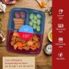Reli. Meal Prep Containers 36 oz (35 Pack) 3 Compartment Meal Prep Containers Reusable | Plastic Take Out Food Box, Microwavable | Boxes with Lids for Takeout, To Go, Leftover