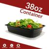 Reli. Meal Prep Containers, 38 oz. | 45 Pack | Large 1 Compartment Food Container w/Clear Lids | Microwavable Food Storage | Black Reusable Bento Box/Lunch Box for Food/Meal Prep