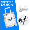 Reli. Paper Bags | 110 Pcs Bulk | 8″x4.5″x10.25″ | Paper Thank You Bags | White Handles | Printed Small Thank You Giftbag for Guests | Gifts, Wedding, Merchandise, Business(110 Count (Pack of 1))