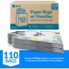 Reli. Paper Bags | 110 Pcs Bulk | 8″x4.5″x10.25″ | Paper Thank You Bags | White Handles | Printed Small Thank You Giftbag for Guests | Gifts, Wedding, Merchandise, Business(110 Count (Pack of 1))