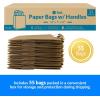 Reli. Paper Grocery Bags with Handles | 55 Pcs Bulk | 12″x7″x17″ | Kraft Brown Paper Bags, Large | Use for Grocery, Take-Out, Restaurant, Retail, Shopping