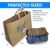 Reli. Paper Shopping Bags w/Handles | 60 Pcs | Large 16″x6″x12″ | Kraft Brown Paper Bags with Handles | Printed Thank You, Large | Take Out/To Go, Retail, Shopping Tote, Restaurant, Grocery