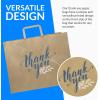 Reli. Paper Shopping Bags w/Handles | 60 Pcs | Large 16″x6″x12″ | Kraft Brown Paper Bags with Handles | Printed Thank You, Large | Take Out/To Go, Retail, Shopping Tote, Restaurant, Grocery