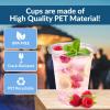 Reli. Plastic Cups 12 oz (200 Pack) | Clear Plastic Cups Disposable | PET Clear Disposable Bulk | 12 oz PET Containers for Iced Coffee, Smoothies, Cold Drinks, Party